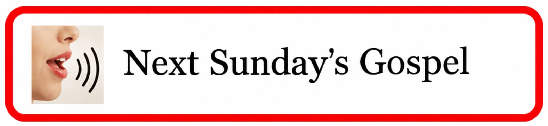 Next Sunday's Gospel