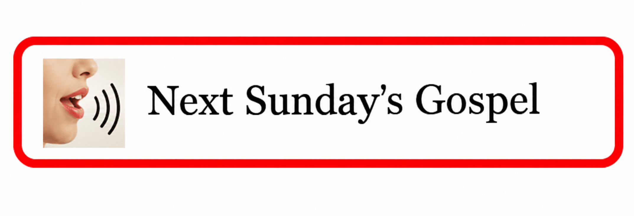 Next Sunday's Gospel